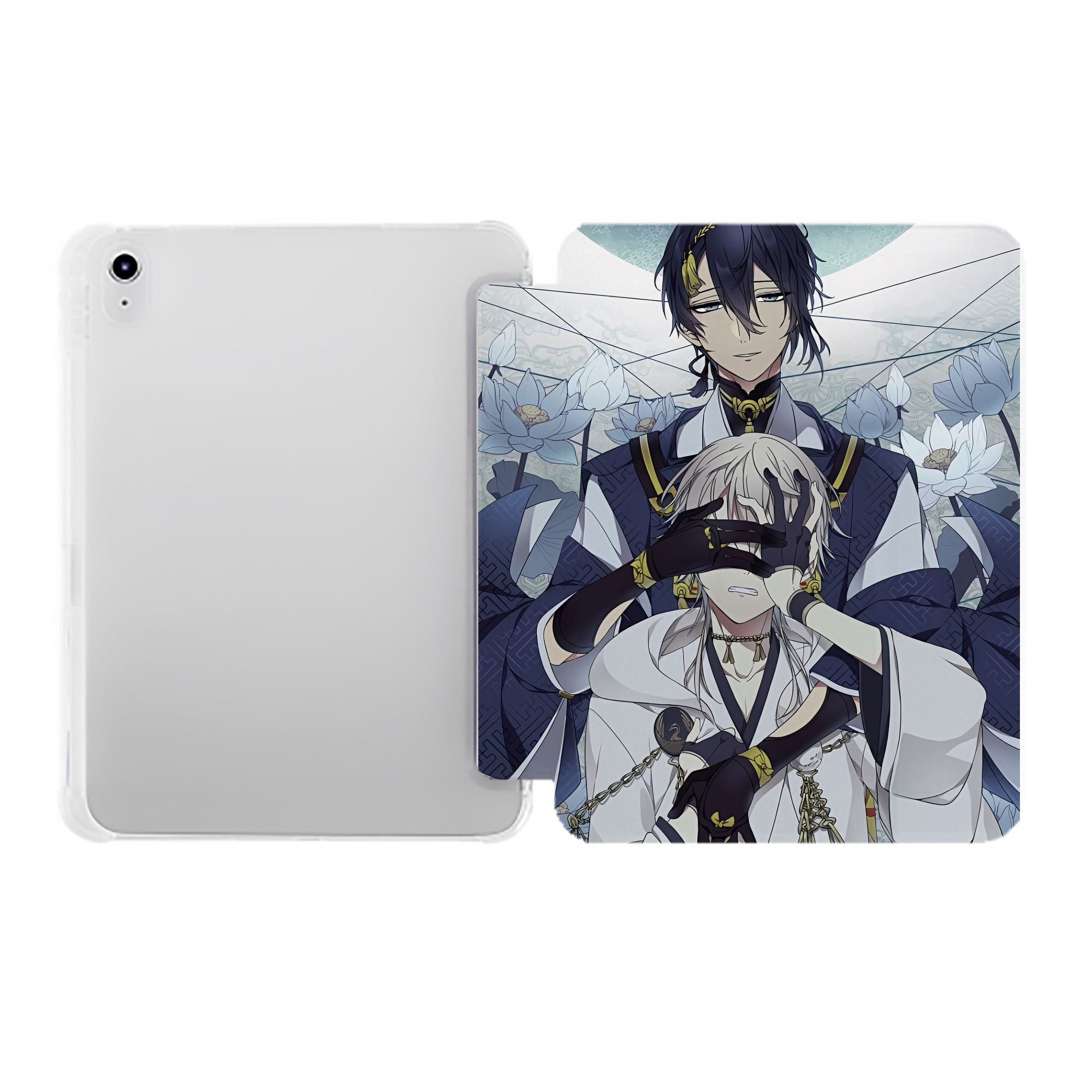 （画像用） 刀剣乱舞 Touken Ranbu IPad ケース ペン収納付き 三つ折りスタンド PUレザー×シリコン 対応機種9.5/10.5/10.9インチ